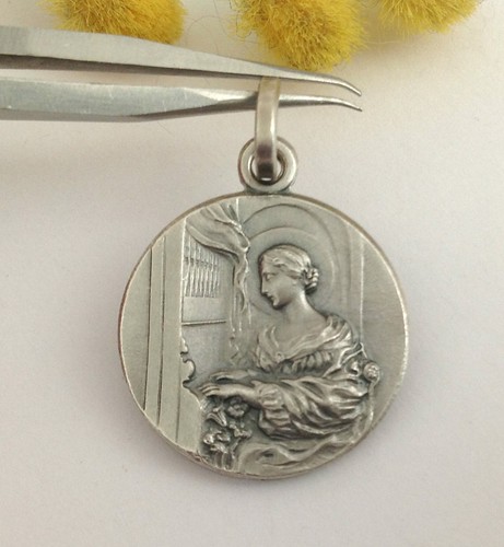Medaglietta santa cecilia - , "