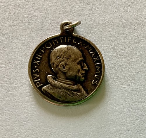 Medaglietta ricordo papa xii - ricordo,