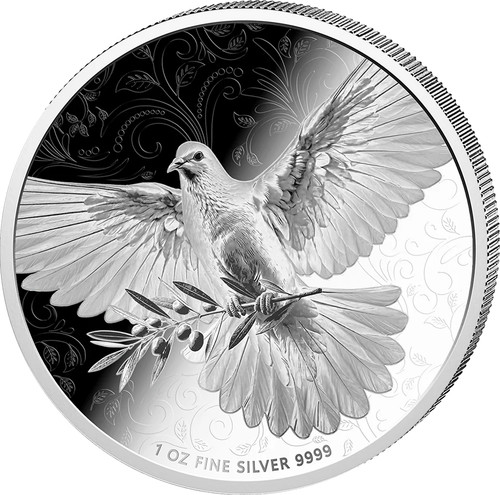 Moneta argento colomba della - argento,